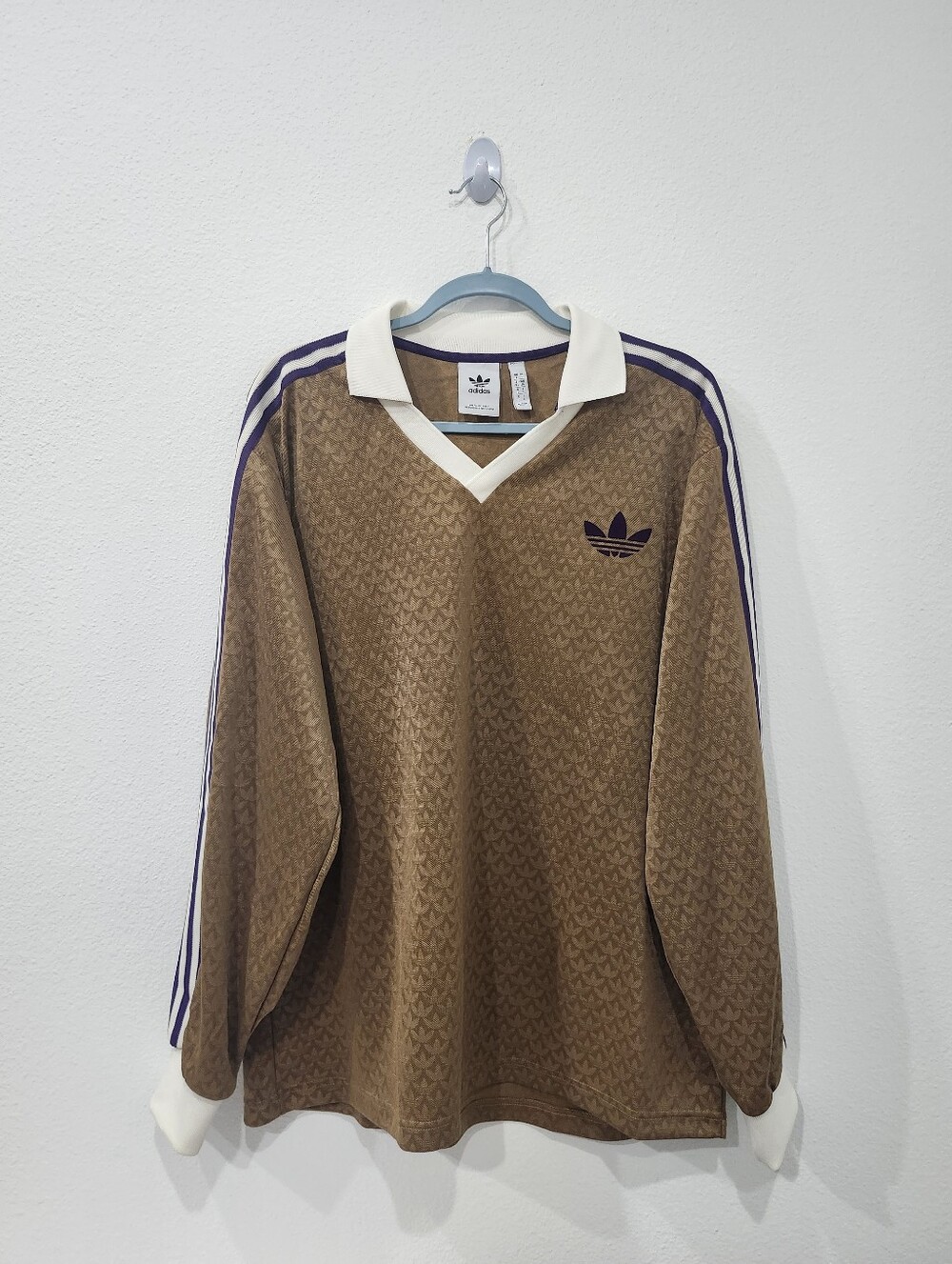 Adidas Originals Adicolor Heritage Now Vintage Long Sleeve Top Brown Men's Large